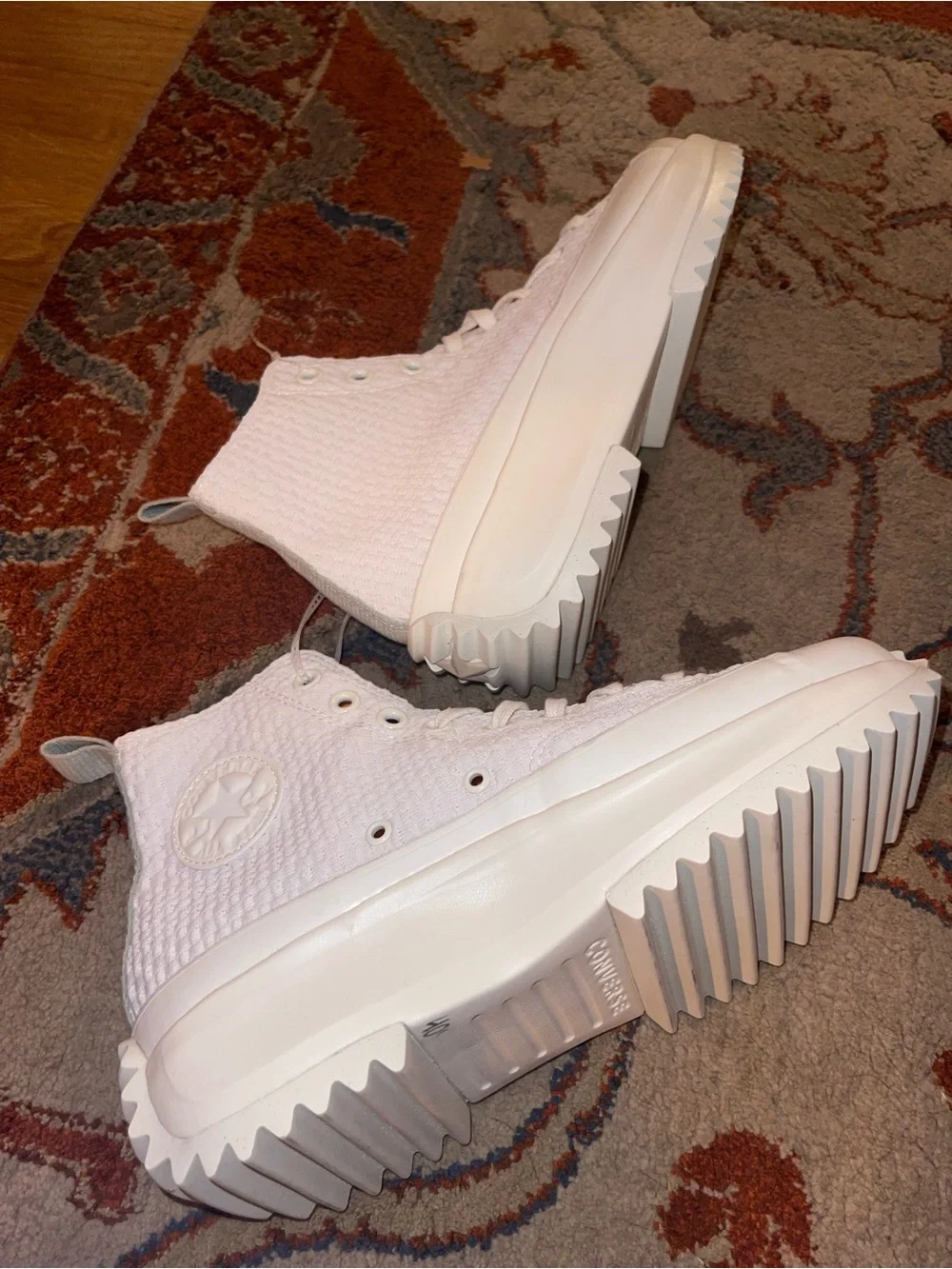 Converse white knit